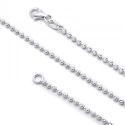 Lant argint 925 cu bilute model militar 60 cm si 2 mm grosime [0]